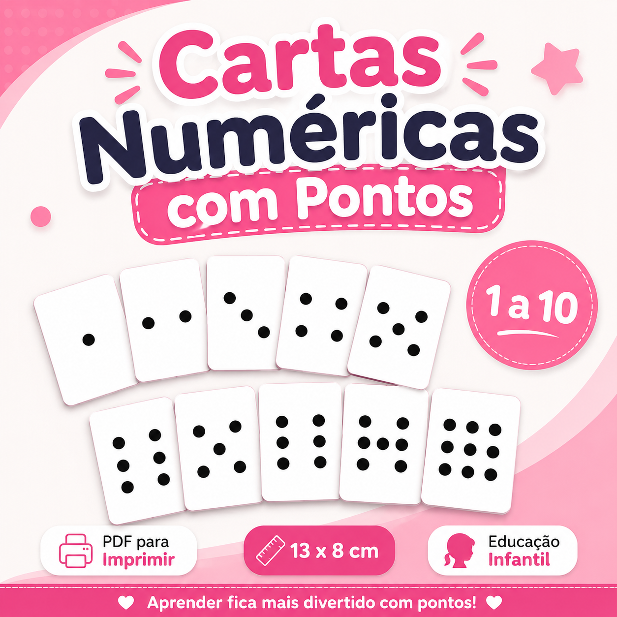 Cartas para atividade de Relação número e quantidade